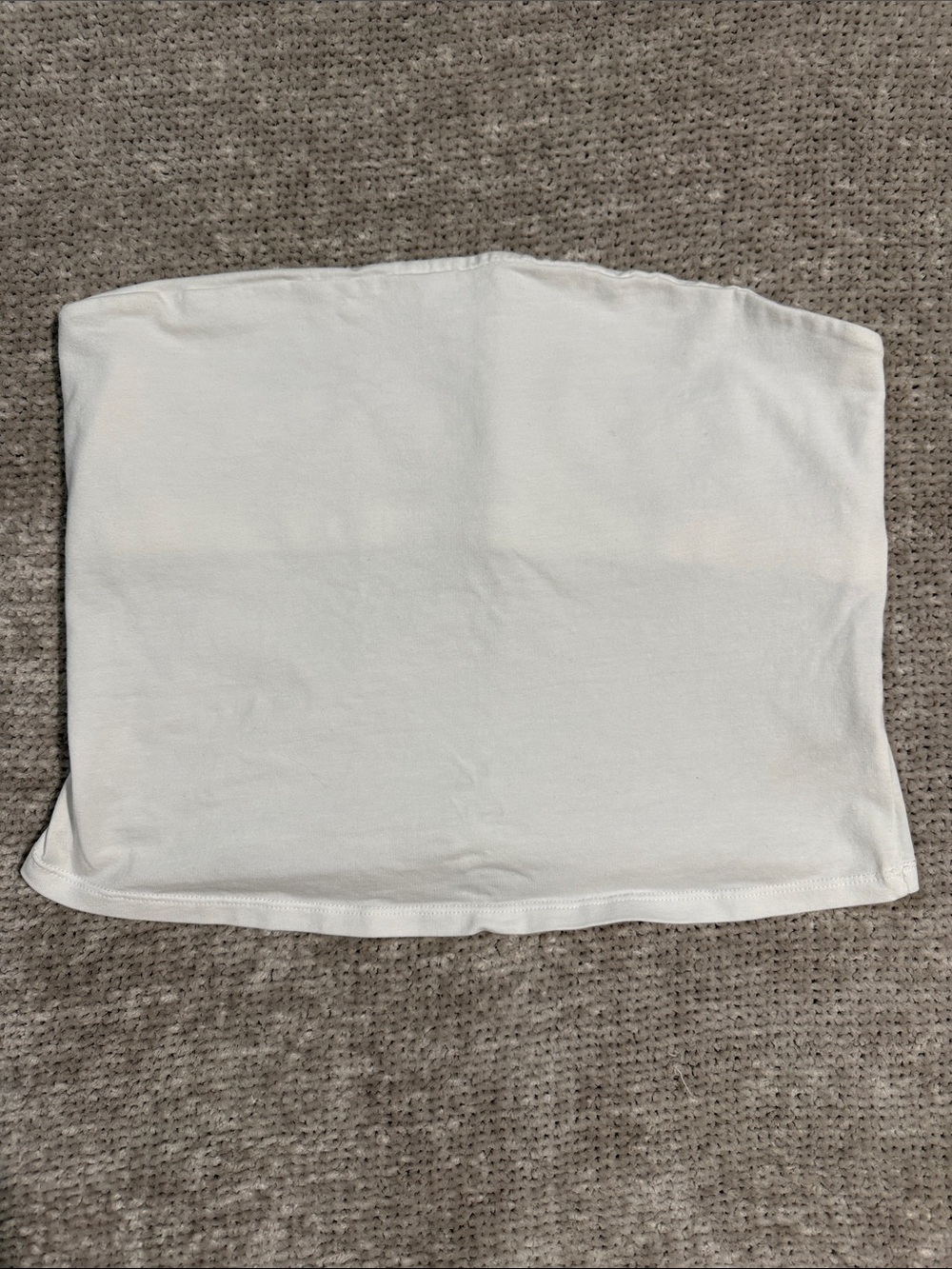 Free People White Cotton Strapless Tube Top